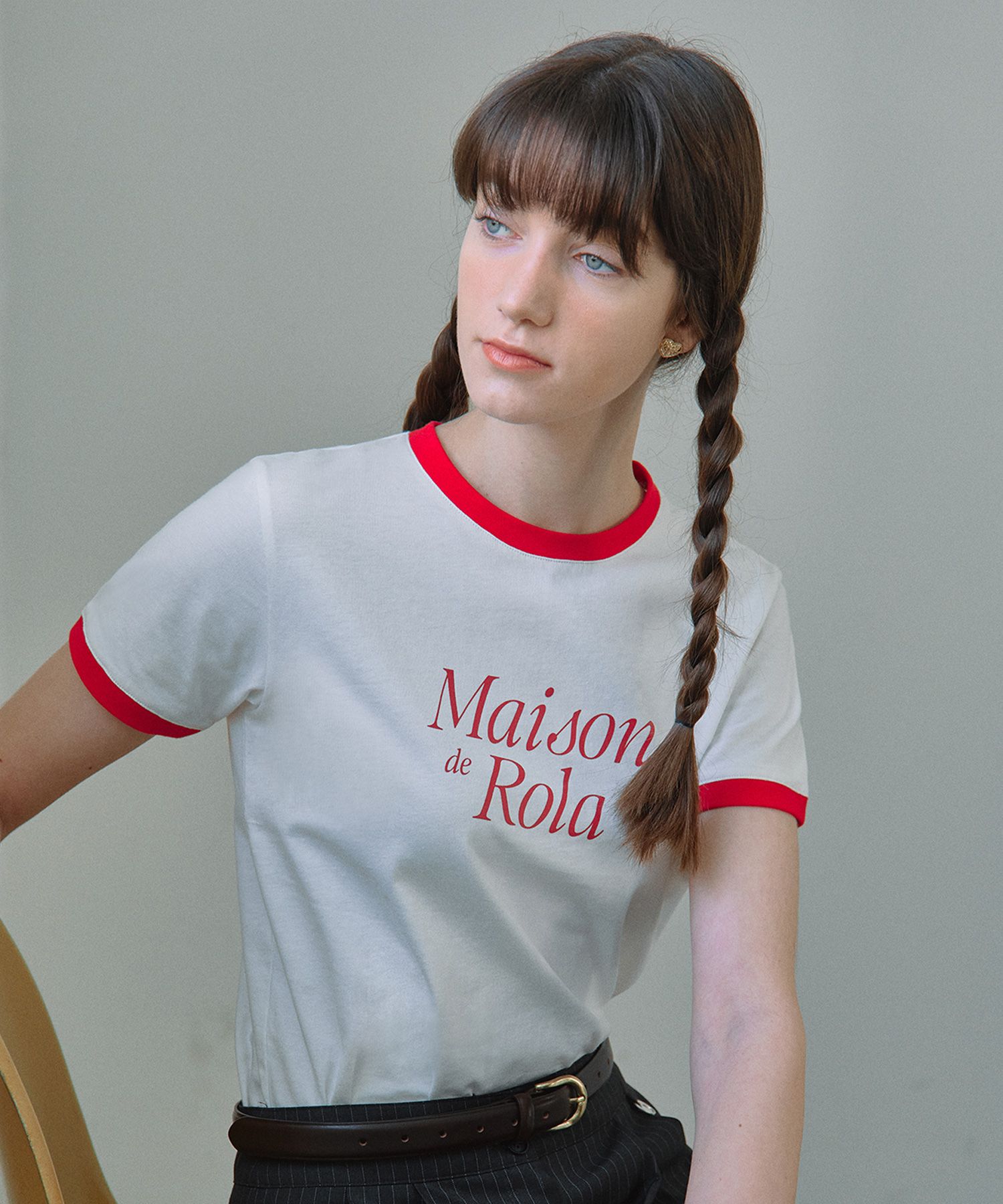 Tシャツ・カットソー ROLAROLA MAISON DE ROLA SMALL LOGO T-SHIRT 4BUK191 MUSINSA | ROLAROLA MAISON DE ROLA T-SHIRT WHITE