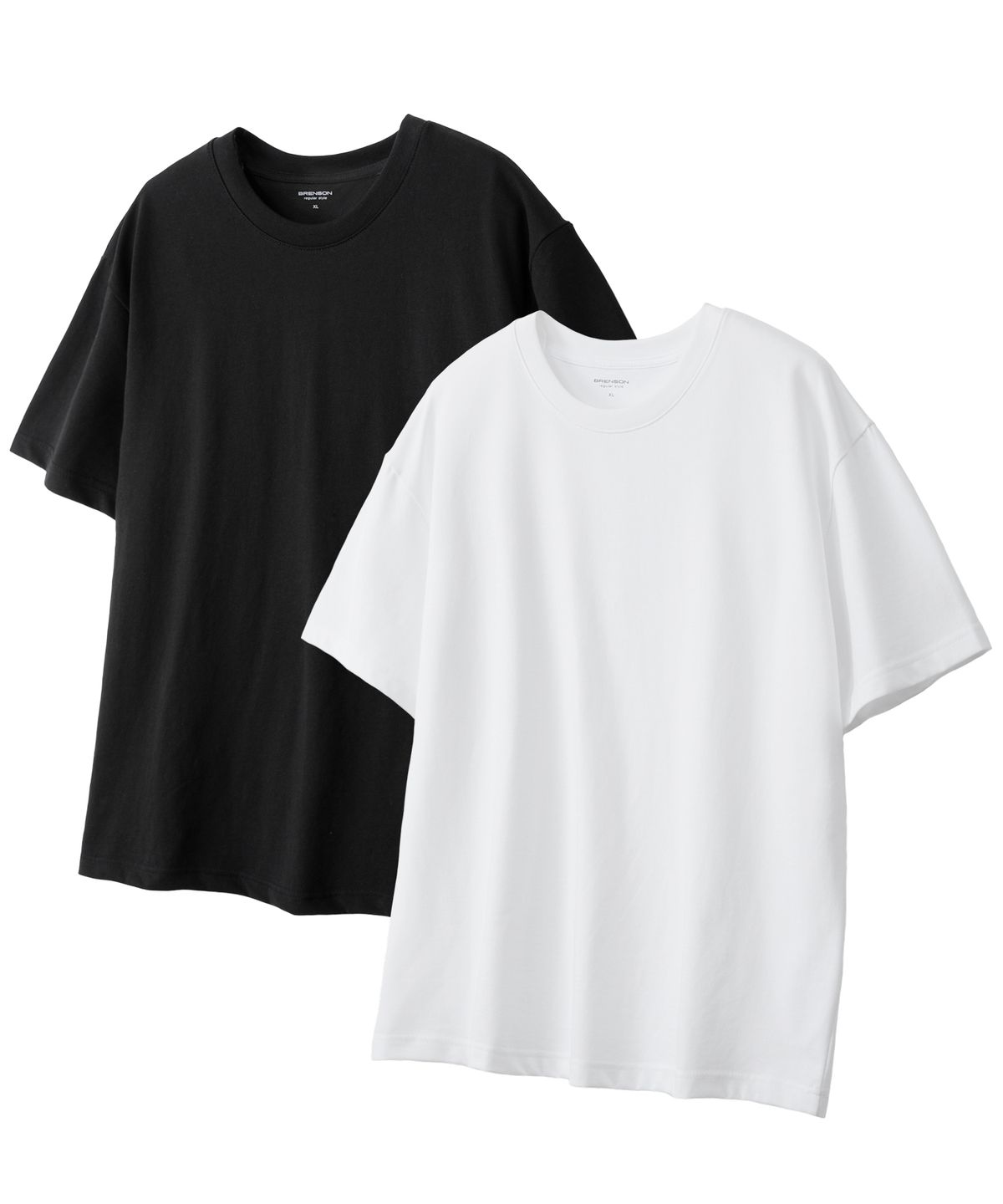 브렌슨(BRENSON) ( 2PACK ) 퓨어코튼 루즈핏 체인 반팔티