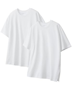 ( 2PACK ) 퓨어코튼 레이어드 체인 반팔티