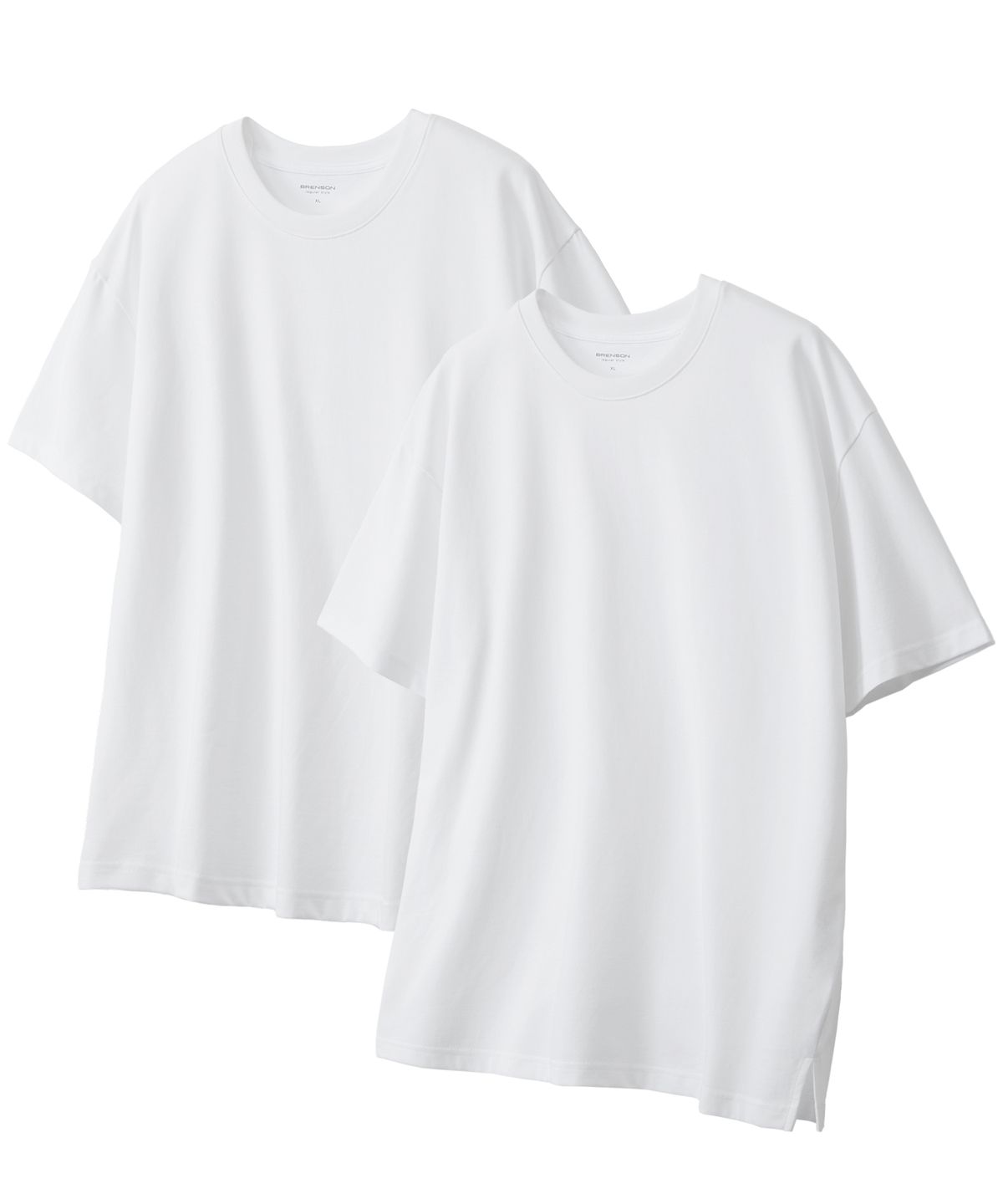 브렌슨(BRENSON) ( 2PACK ) 퓨어코튼 레이어드 체인 반팔티