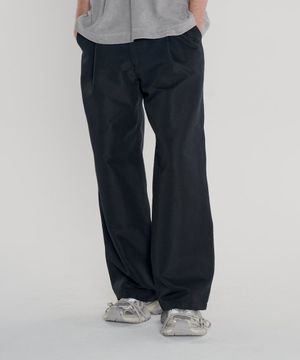 와이드 치노 팬츠 [블랙]
