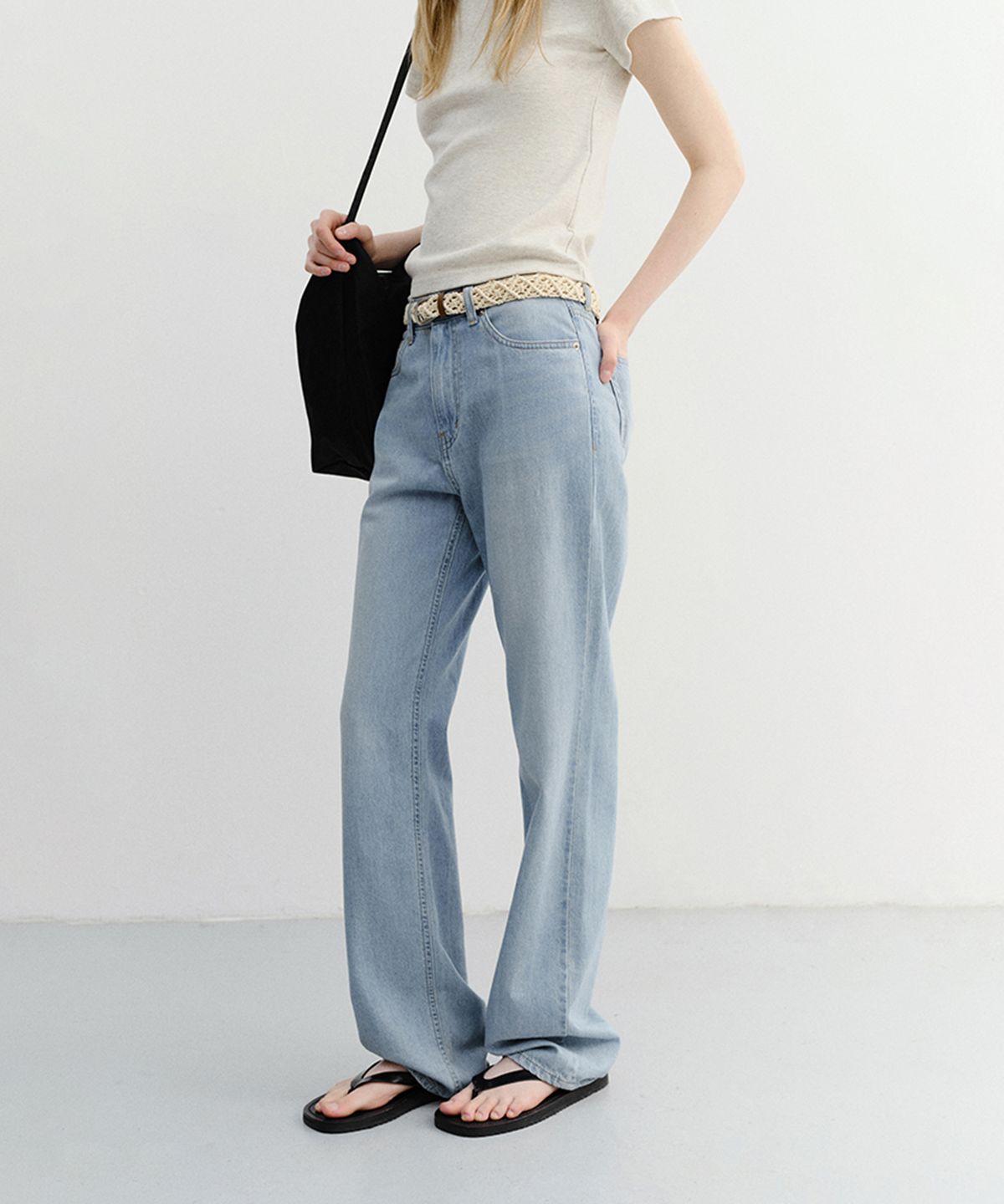 던스트(DUNST) RELAXED SUMMER DENIM PANTS_UDPA6B223_LIGHT BLUE