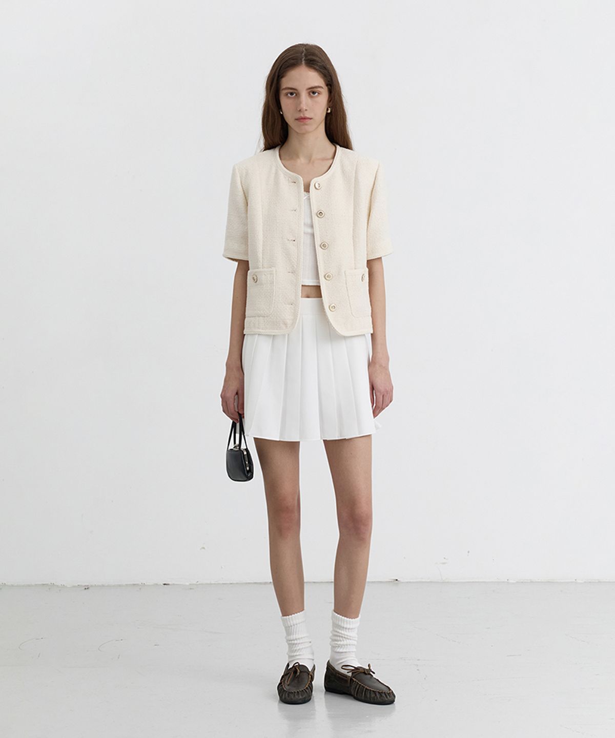 던스트(DUNST) SUMMER TWEED JACKET_UDJA5B223_IVORY