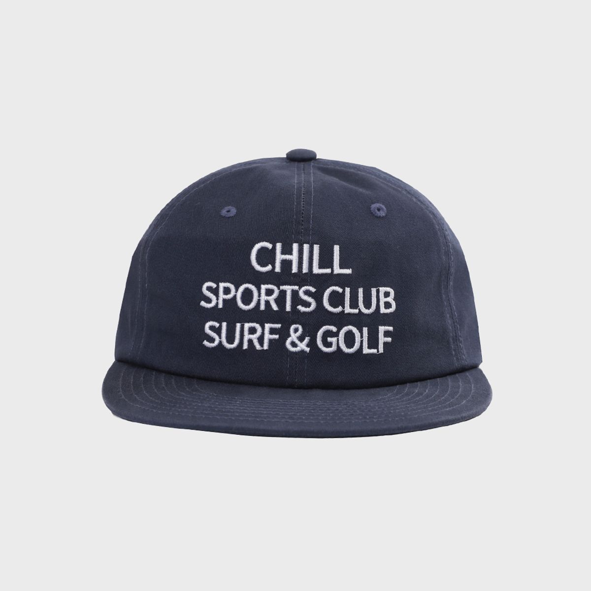 칠스포츠클럽(CHILL SPORTS CLUB) 칠스포츠클럽 스크립트 로고 캡 네이비