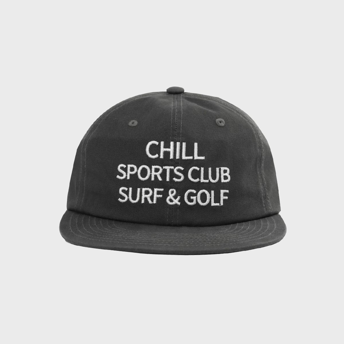 칠스포츠클럽(CHILL SPORTS CLUB) 칠스포츠클럽 스크립트 로고 캡 차콜