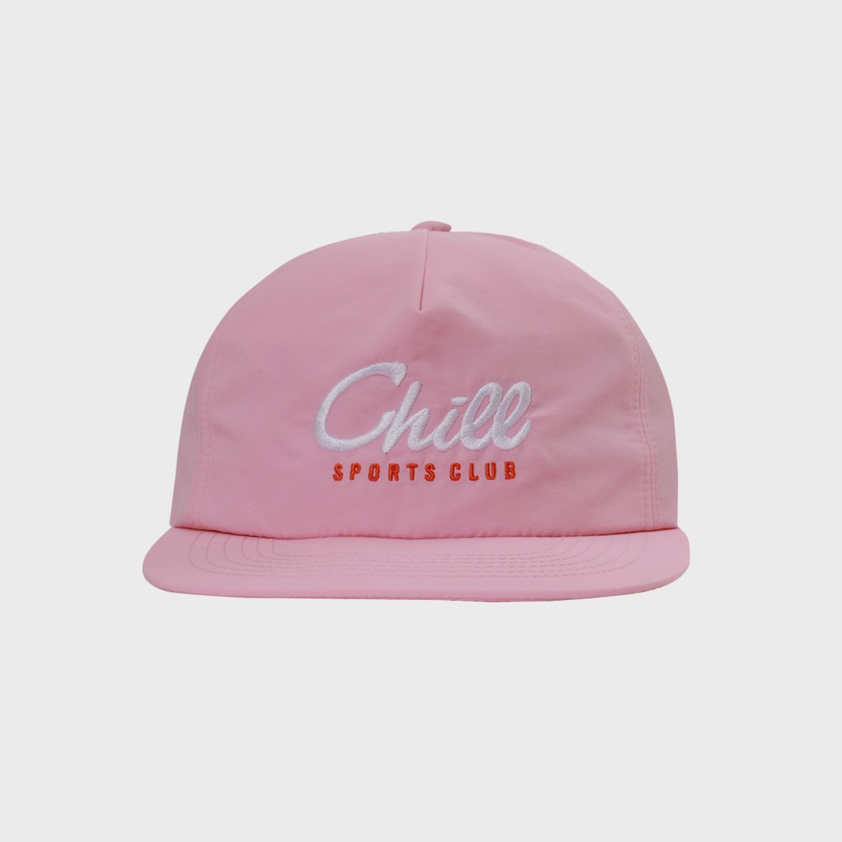 칠스포츠클럽(CHILL SPORTS CLUB) 칠 오리지널 로고 테크 캡 핑크 (플랩)
