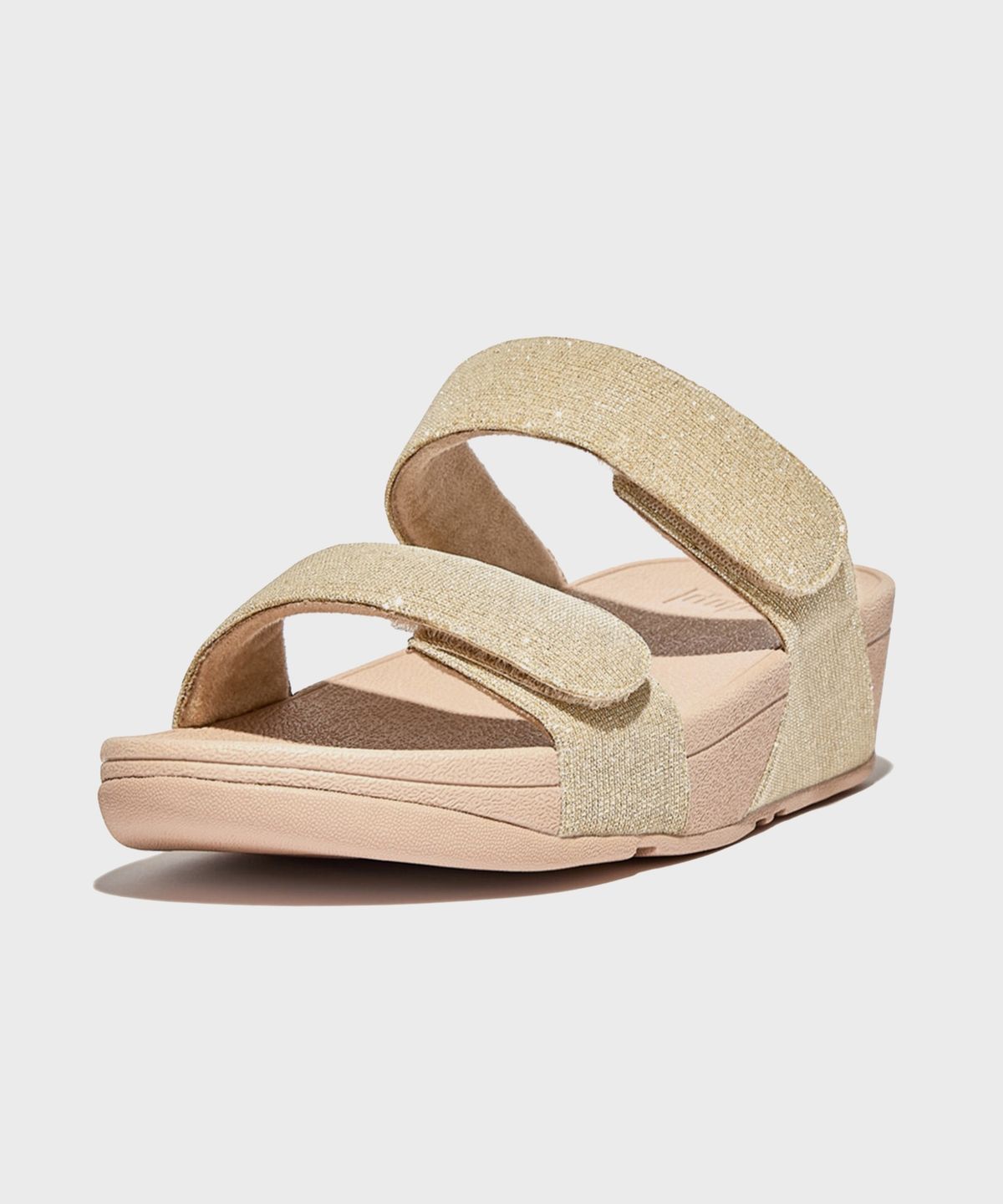 핏플랍(FITFLOP) 루루 쉬머럭스 슬라이드 Platino