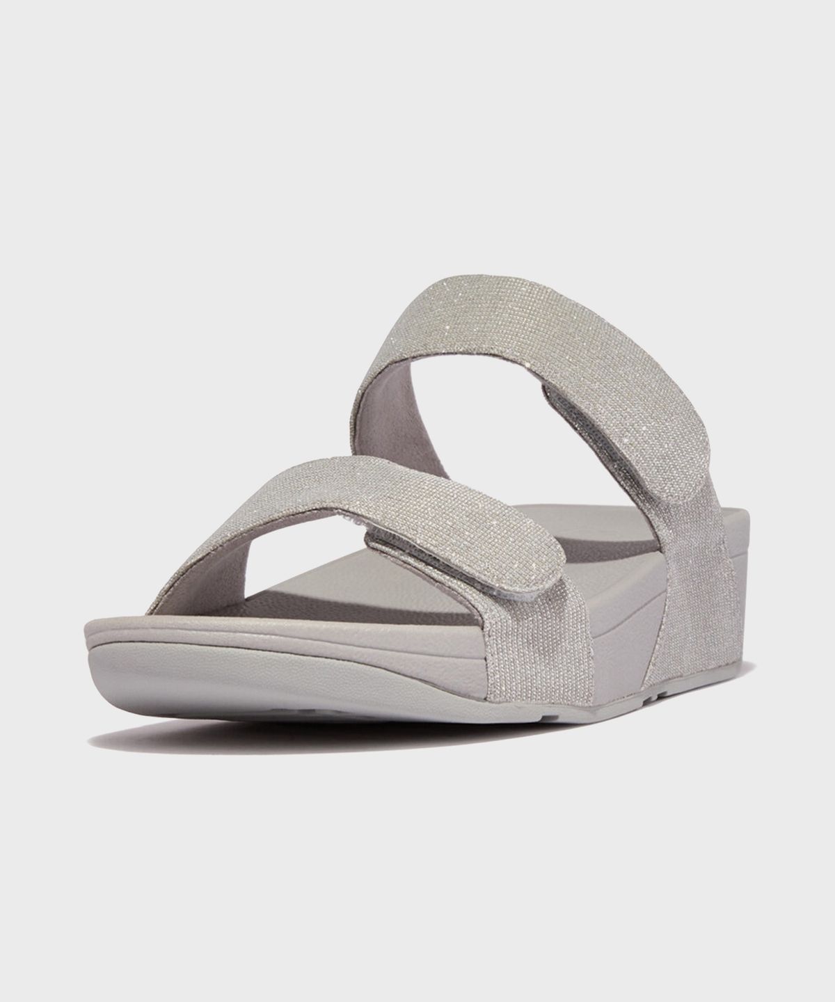 핏플랍(FITFLOP) 루루 쉬머럭스 슬라이드 Silver