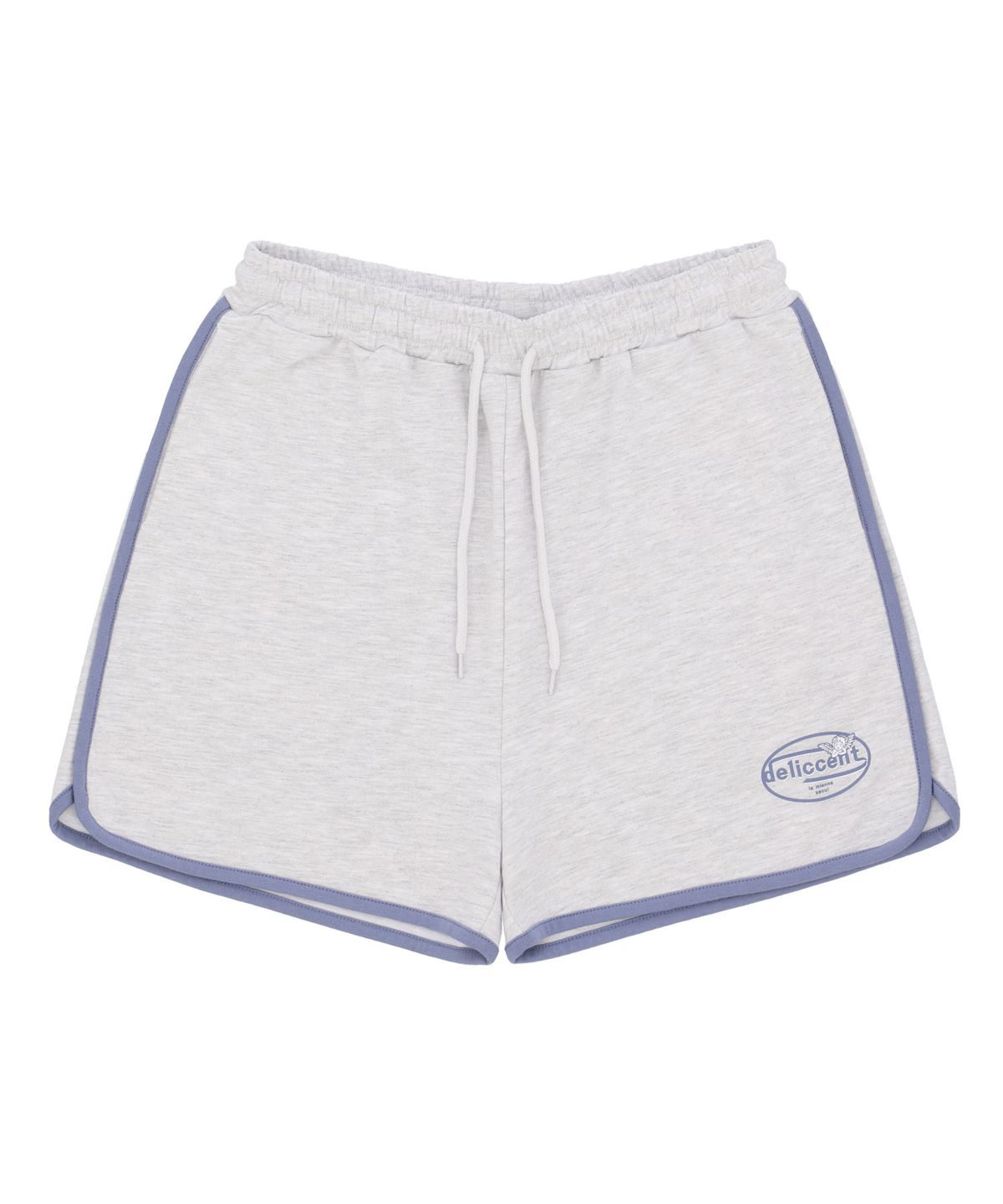 델리센트(DELICCENT) 미니 쭈리 배색 삥 숏팬츠 [LIGHT GRAY]