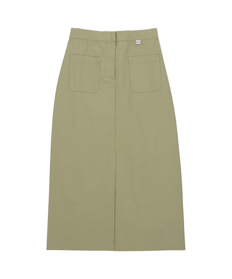 코튼 포켓 스커트 [OLIVE GREEN]
