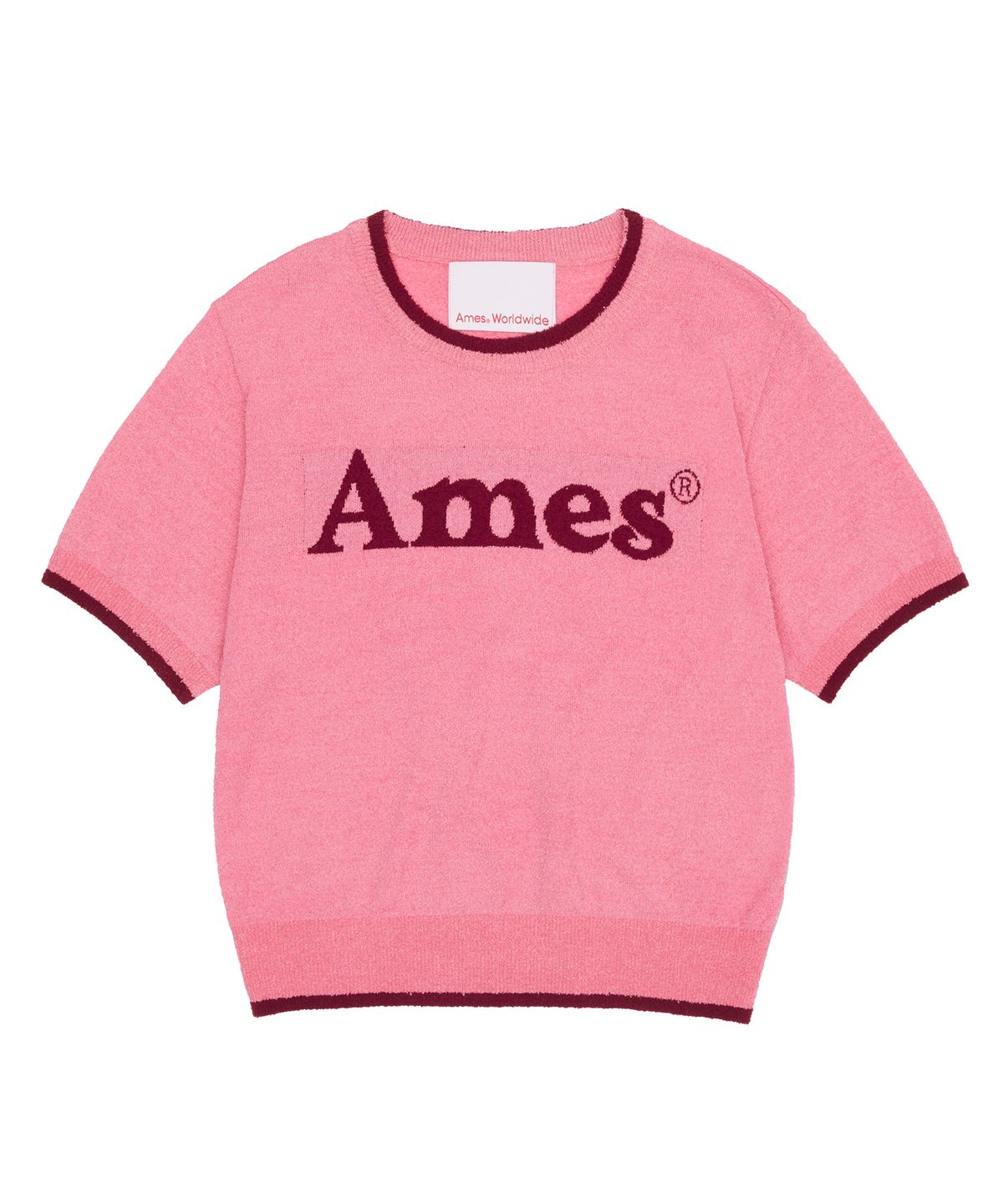 아메스 월드와이드(AMES-WORLDWIDE) BASIC LOGO KNIT PINK