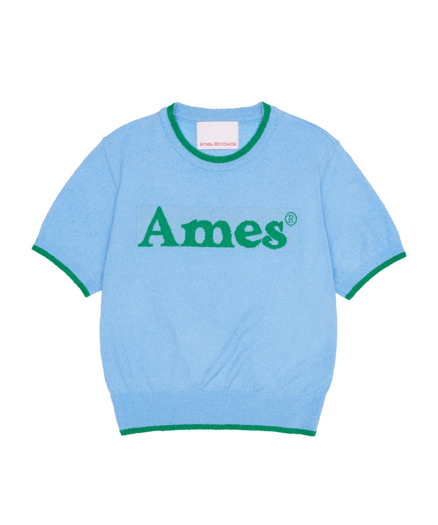 ◆AMES-WORLDWIDE◆ BASIC LOGO KNIT BLUE AM2EMUK601ABL AMES-WORLDWIDE