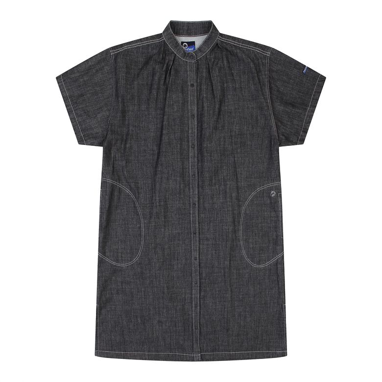 DENIM TWO TUCK SHIRT DRESS BLACK_FP2KS30F
