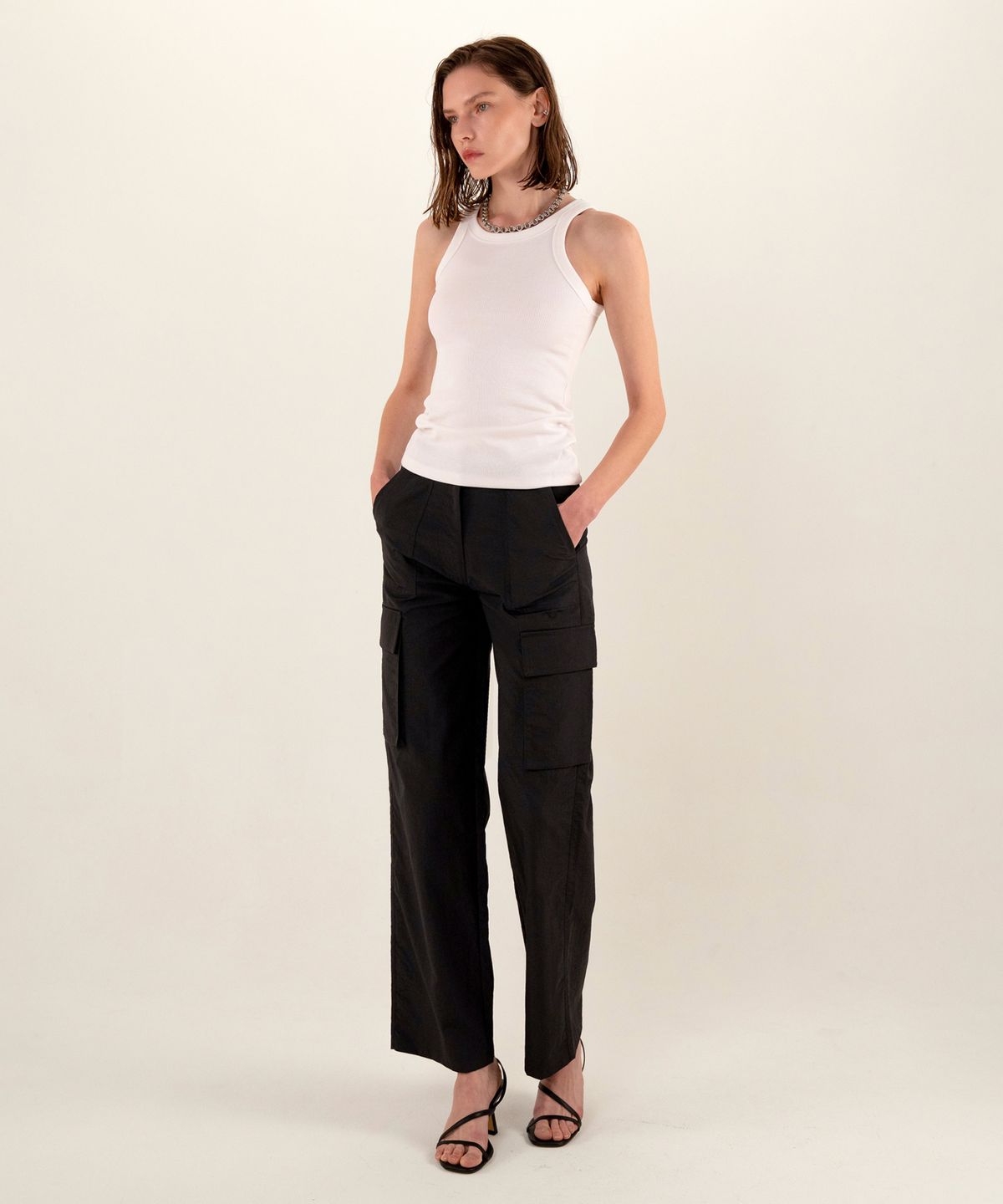 레트흐드레뚜왈(LETTRE DE LE TOILE) Aero cargo pants (charcoal)