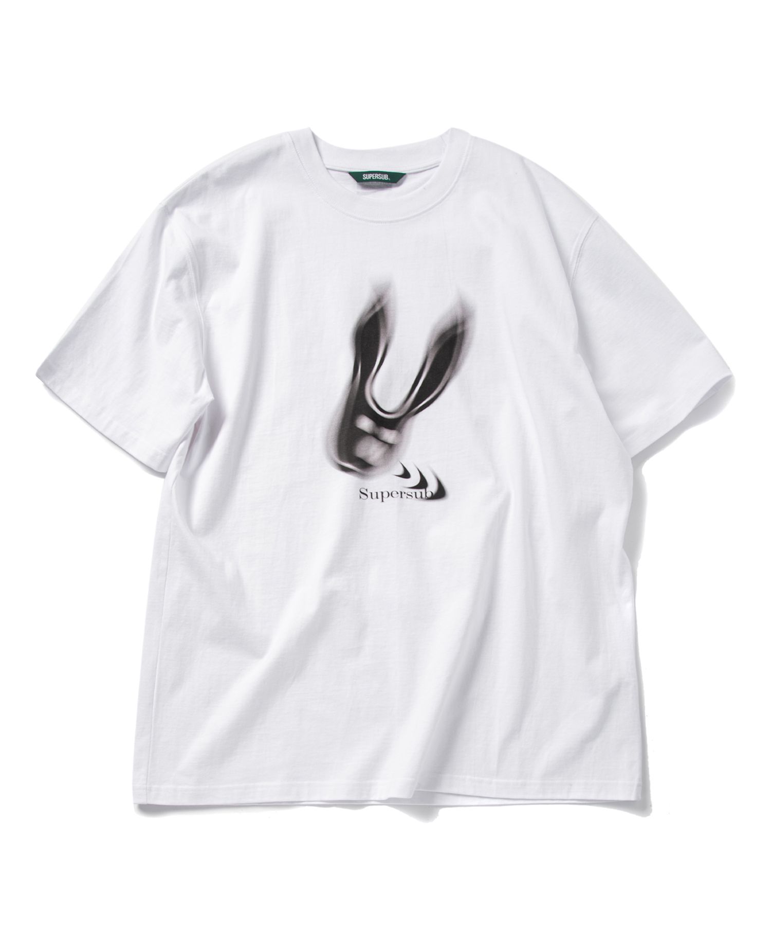 MUSINSA | SUPERSUB Fade Rabbit Short Sleeve T-Shirt - White