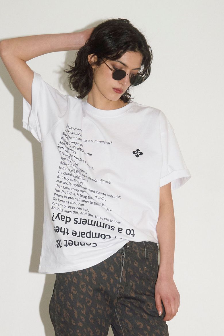 SONNET 18 T-SHIRT / white