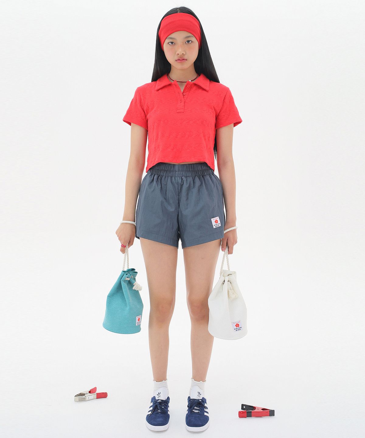 준준스페이스(JUNEJUNE SPACE) Crop PK T-shirts_Red(크롭 피케이 티셔츠_레드)