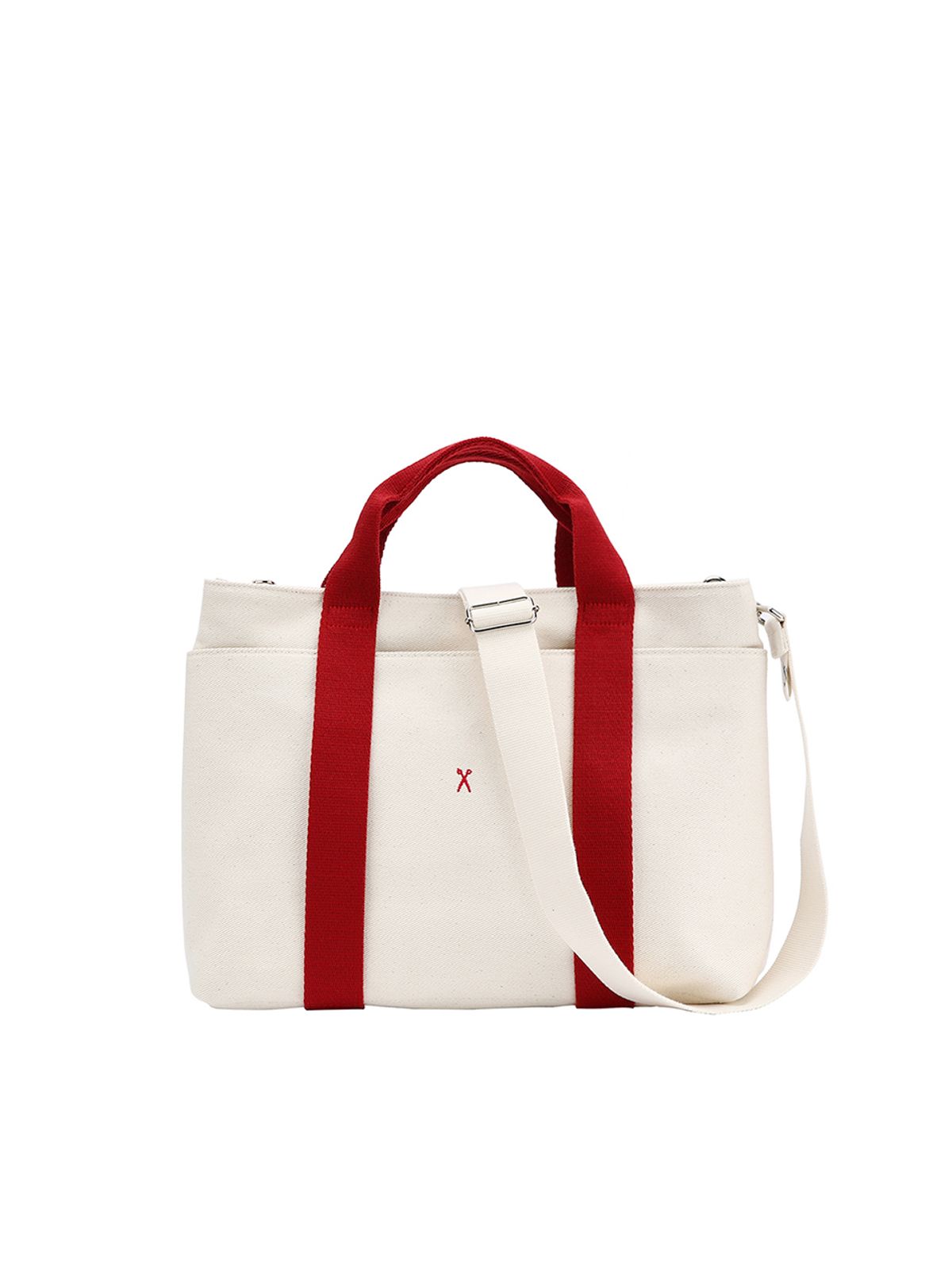 조셉앤스테이시(JOSEPH&STACEY) Stacey Daytrip Tote Canvas M Ivory_Red