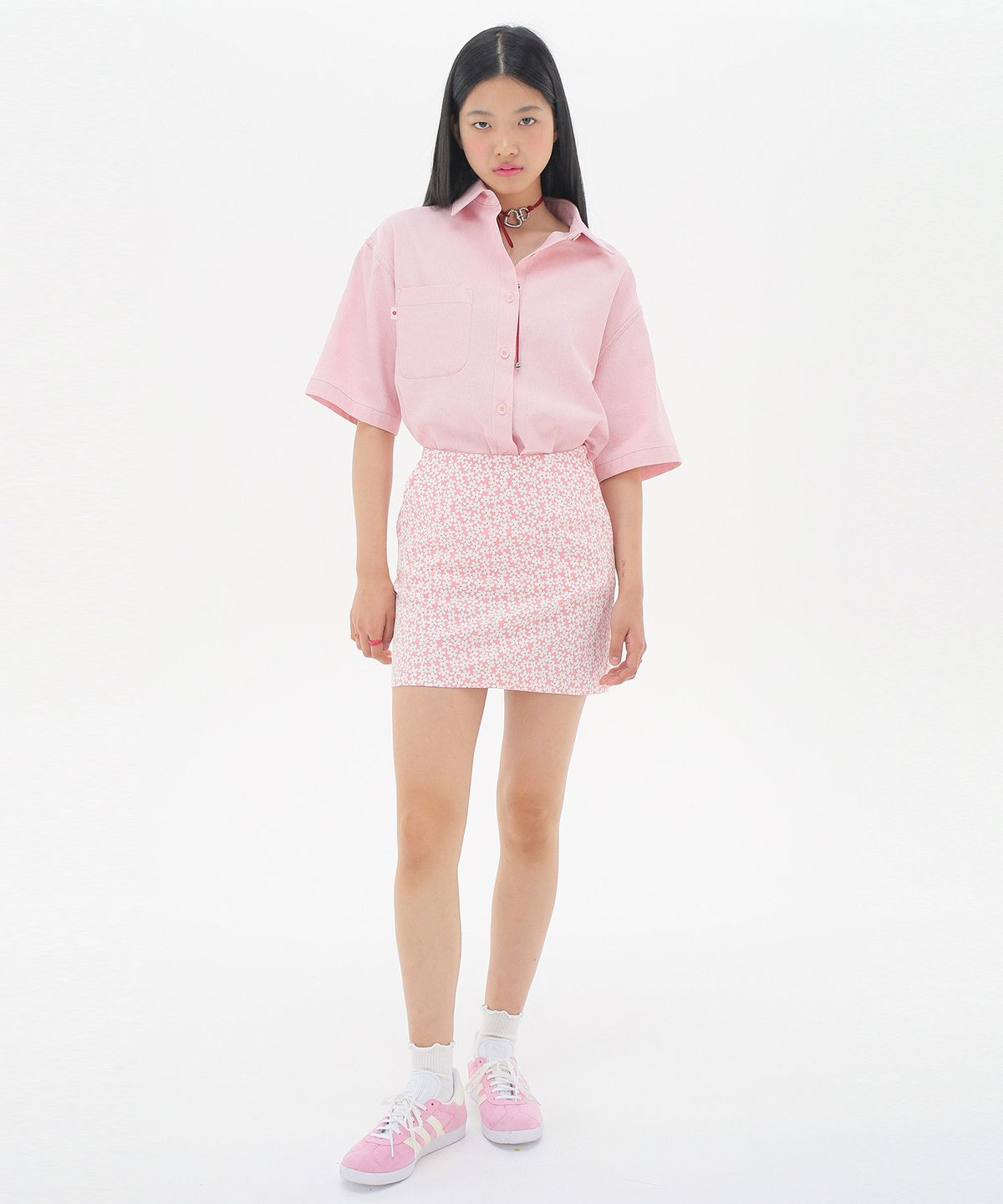 준준스페이스(JUNEJUNE SPACE) Blossom Mini Skirt_Pink(블러썸 미니 스커트_핑크)