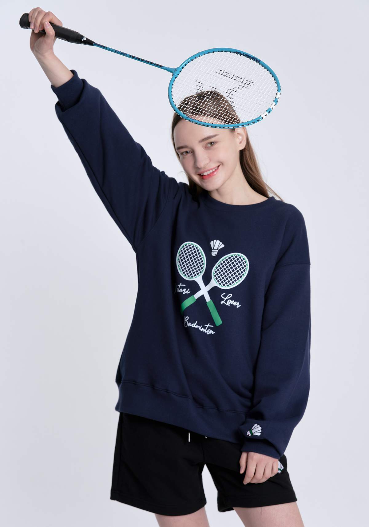 메스타리(MESTARI) 배드민턴 RACKET X SWEATSHIRT(맨투맨) CM1104 네이비
