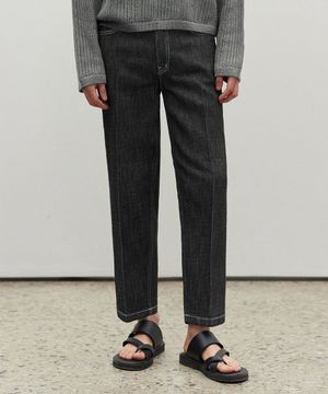 [여름원단]Cropped Tapered Jeans DCPT004RawBlack