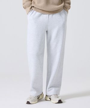 베이직 와이드 스웨트 팬츠 [화이트 멜란지]