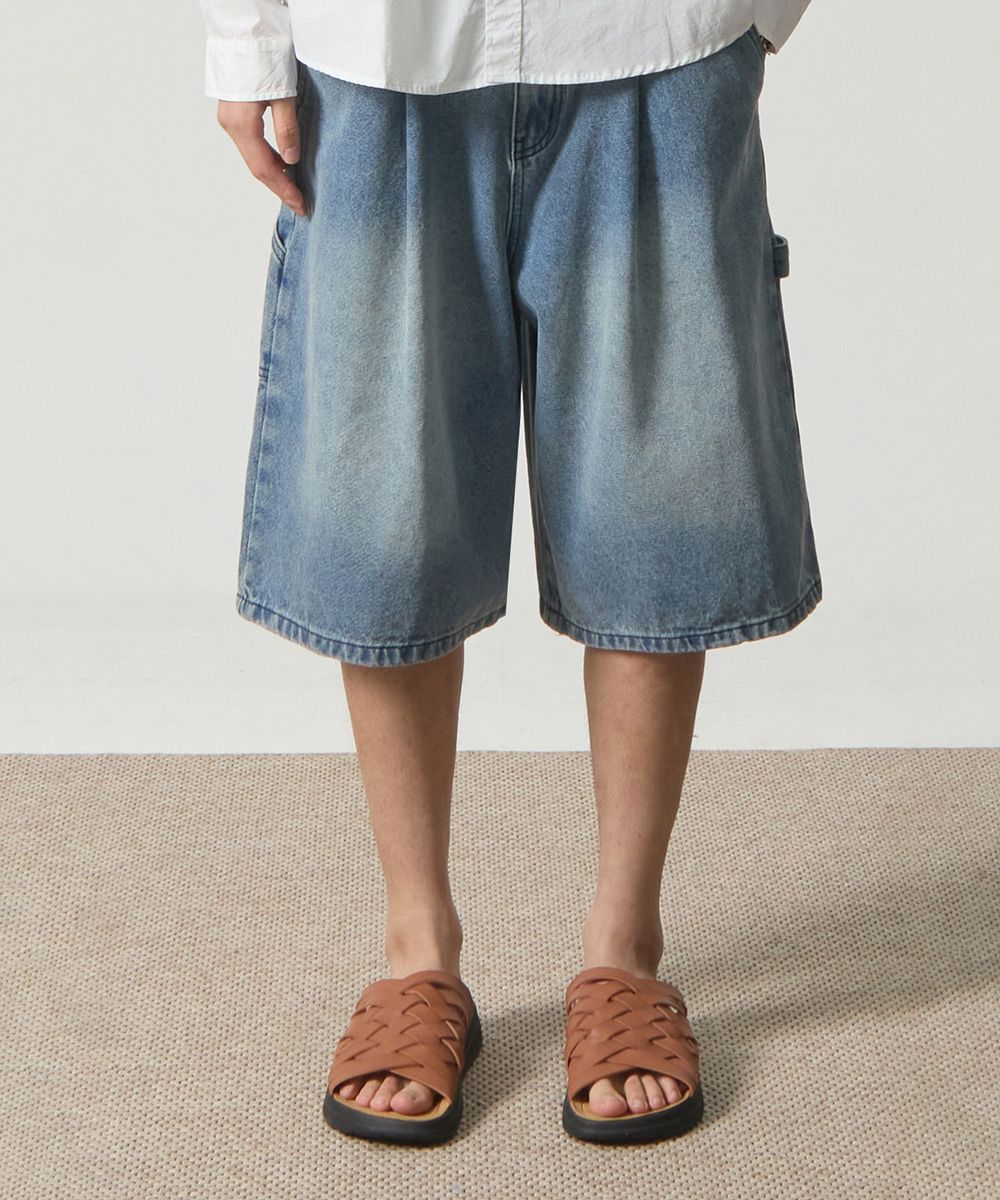 MUSINSA | DIMITRI BLACK Bio-Washing Carpenter Bermuda Denim