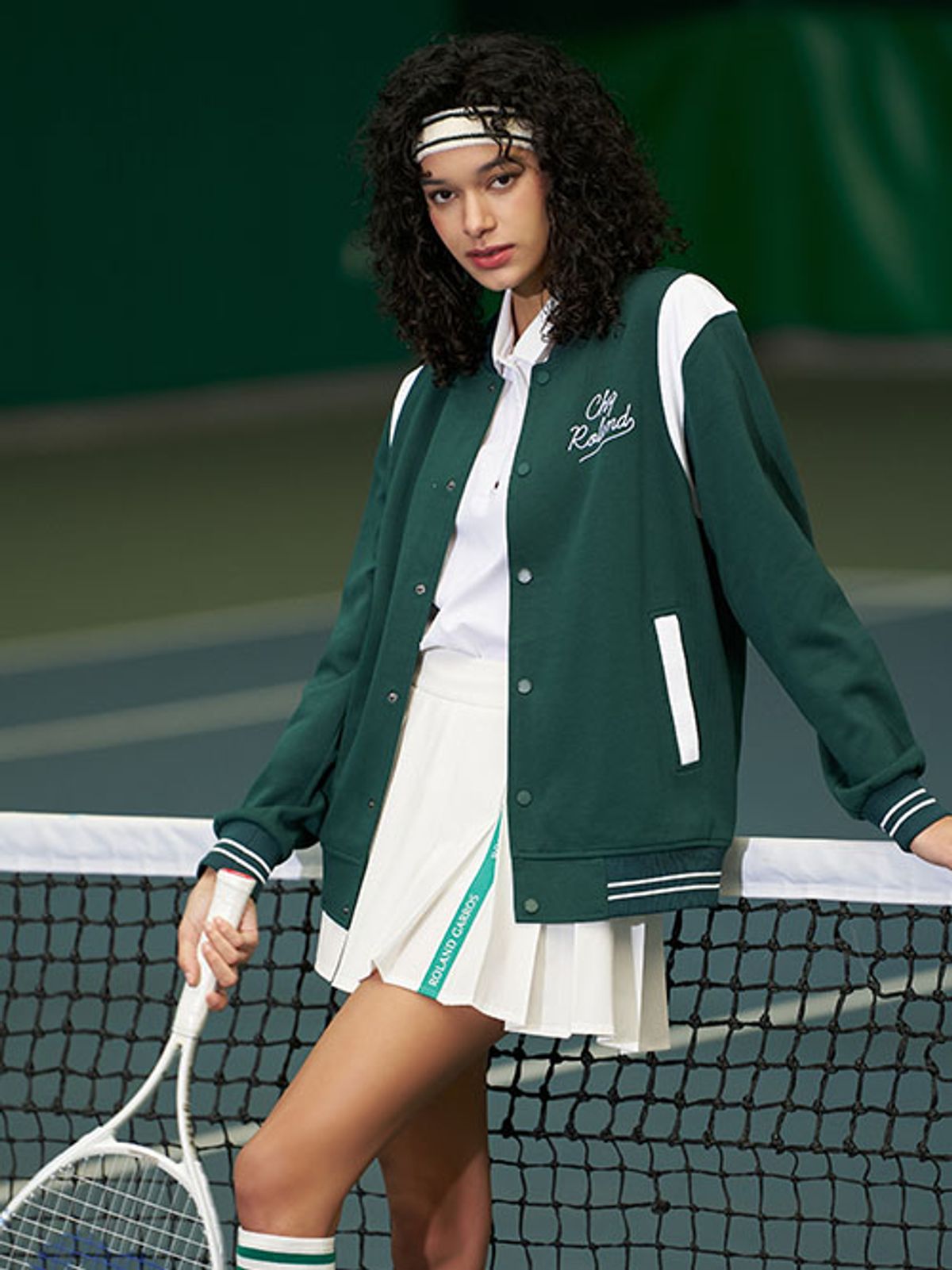 롤랑가로스(ROLANDGARROS) 바시티 자켓 그린