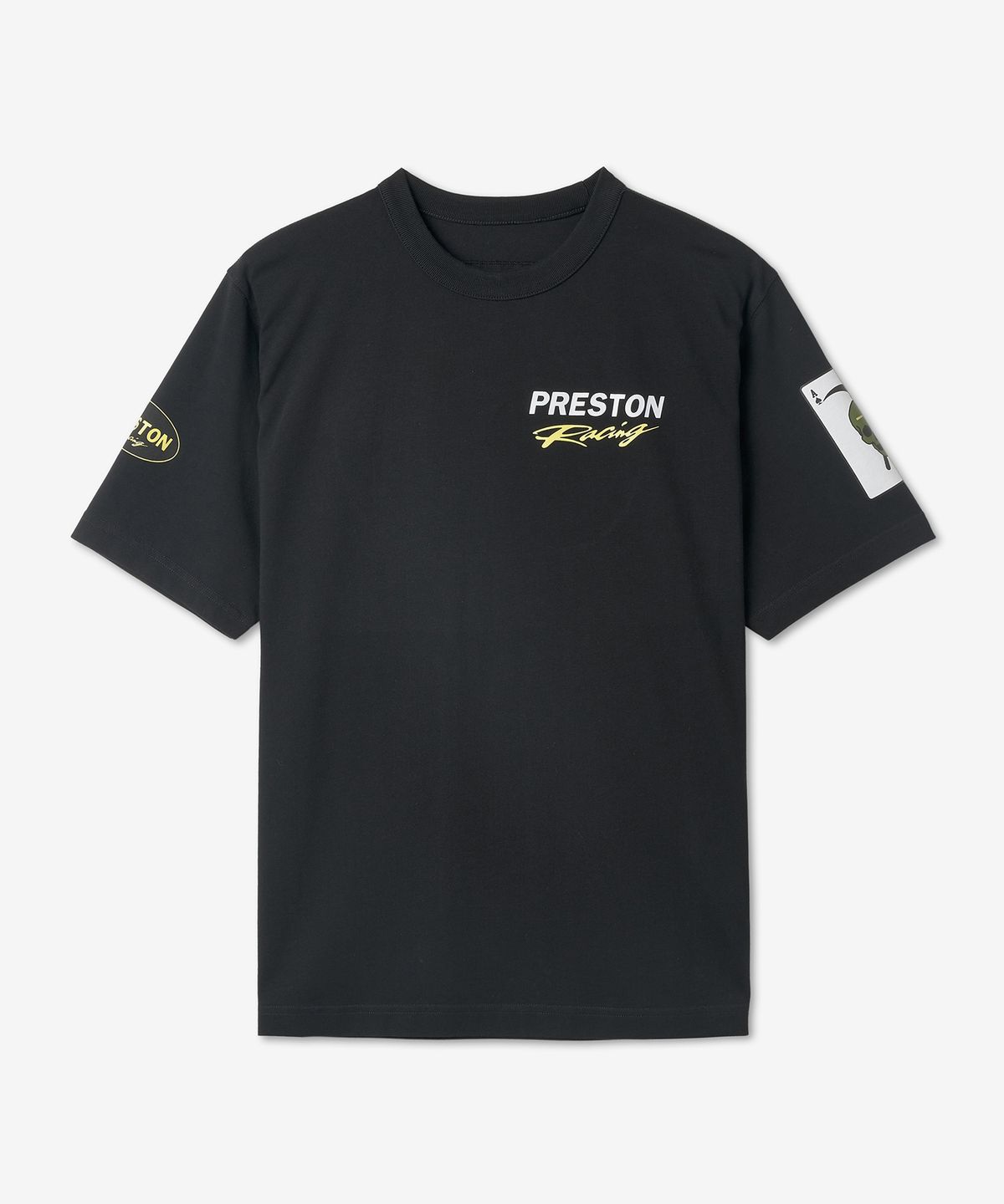 헤론 프레스톤(HERON PRESTON) 레이싱 SS 반소매 티셔츠 - 블랙:화이트 / HMAA032S23JER0081001