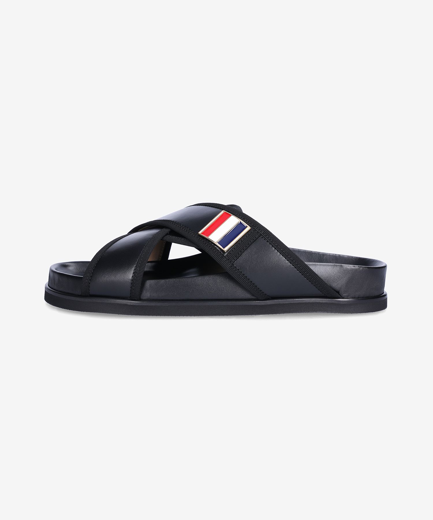 【THOM BROWNE】Vitello Carp Enamel Chris Cross Lopper Sandal MUSINSA | THOM BROWNE Vitello cap enamel Chris cross lopper