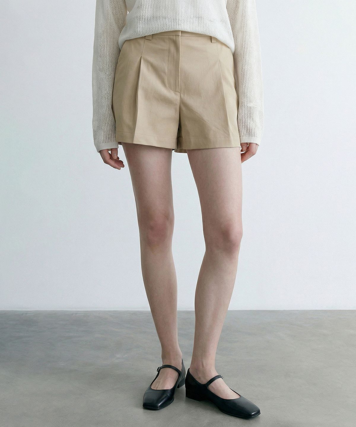 룩캐스트(LOOKAST) 모니카 턱 숏 팬츠 / MONICA TUCK SHORT PANTS_4colors