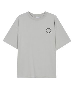 IRT155 [컴팩트얀] 엔자임 워싱 스탠다드에러 미니 써클 반팔티 카키그레이