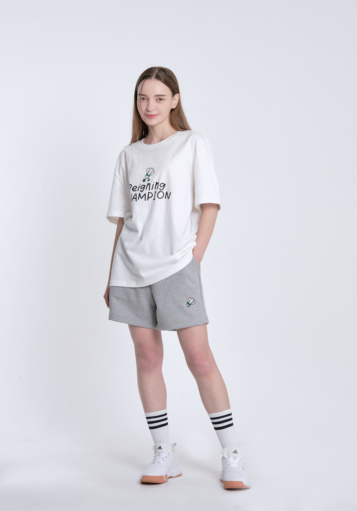 메스타리(MESTARI) 배드민턴  RC T-SHIRT 남여공용 반팔티 CT3002 화이트
