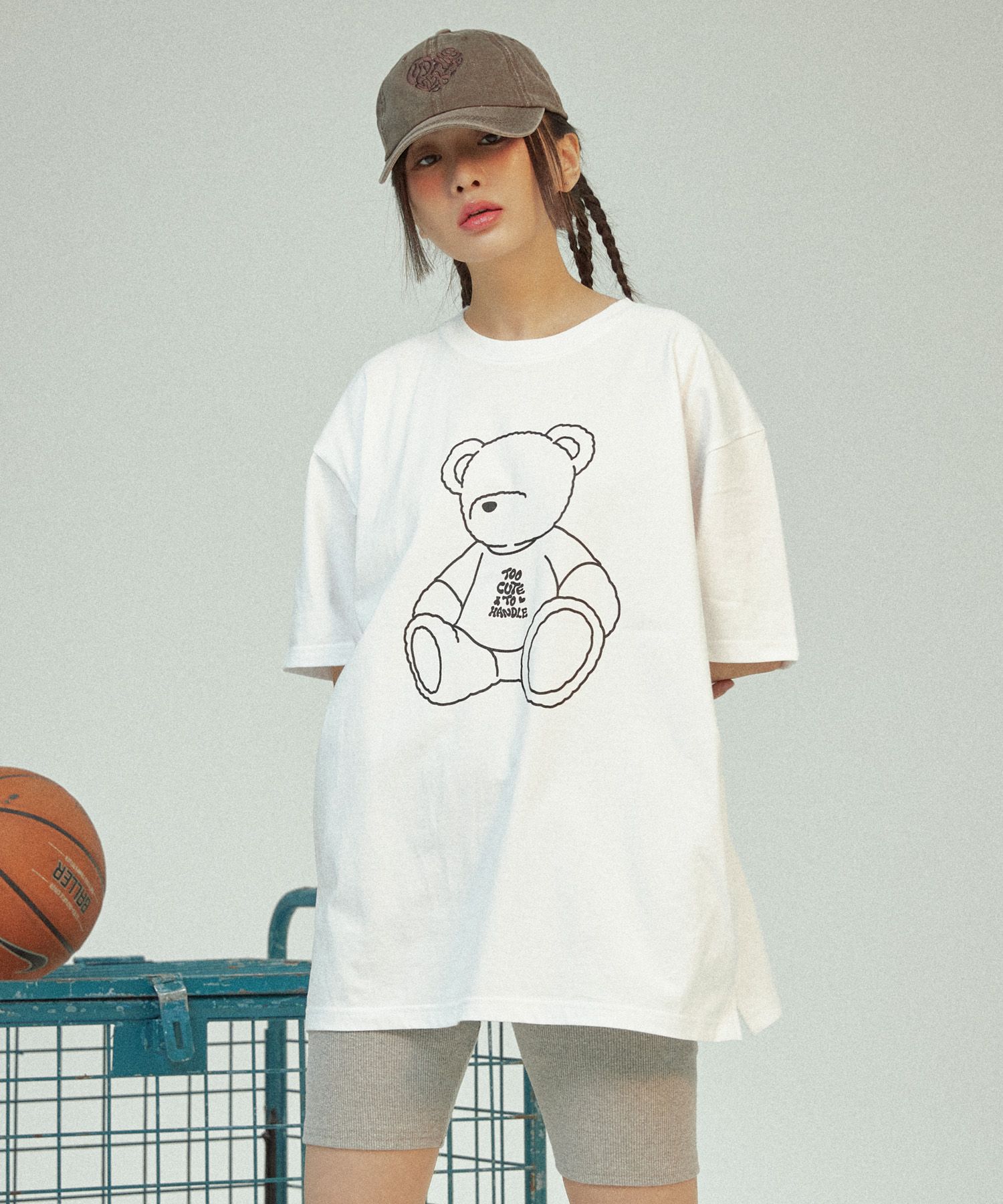 AQO STUDIO SPACE★Single Cotton Puppy Bear T-shirt AQO STUDIO SPACE ☆シングルコットンPuppy Bear T shirts