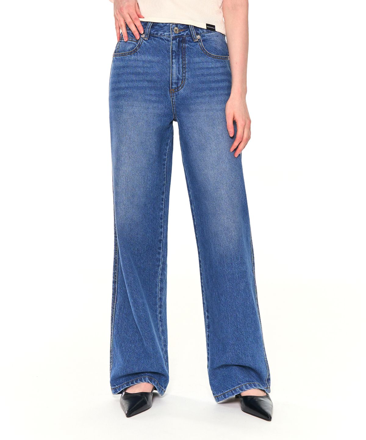 지제뮤지엄(ZIZEMUSEUM) BASIC WIDE DENIM PANTS (BLUE)
