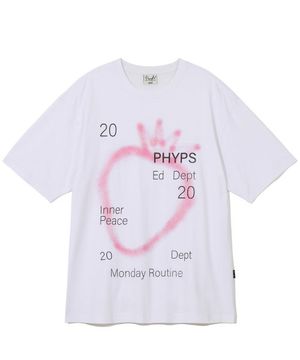 스프레이 빅 스트로베리 반팔티셔츠_화이트/핑크