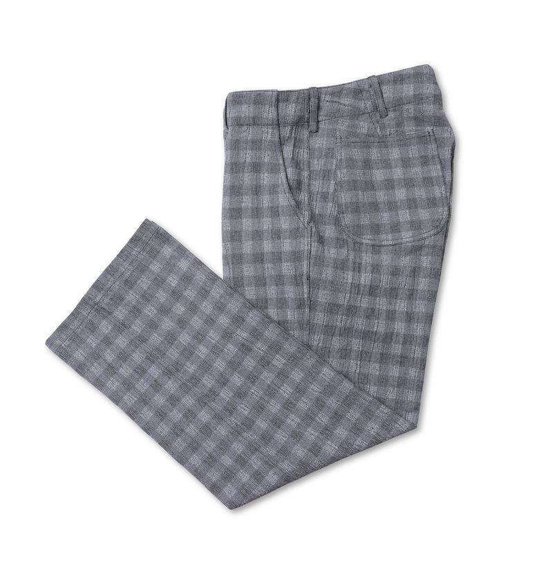 BLACK PP Gingham Check Trousers
