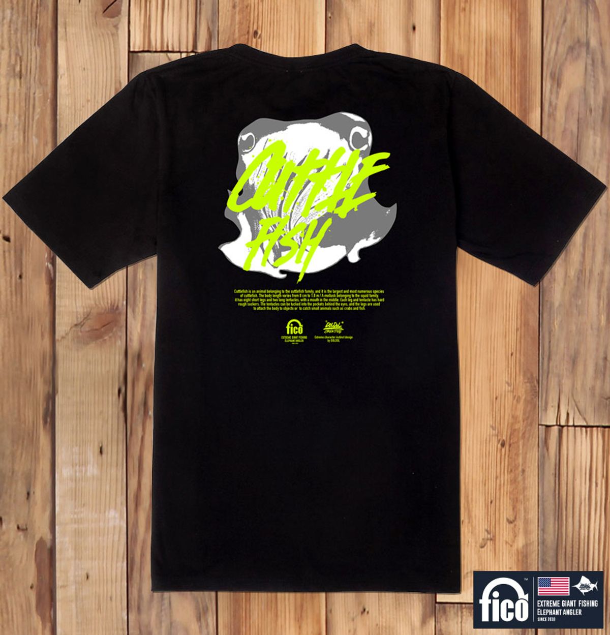 돌돌(DOLDOL) FICO_tshirts-80 익스트림 낚시 브랜드 피코 시즌2 캐릭터 그래픽 디자인 티셔츠