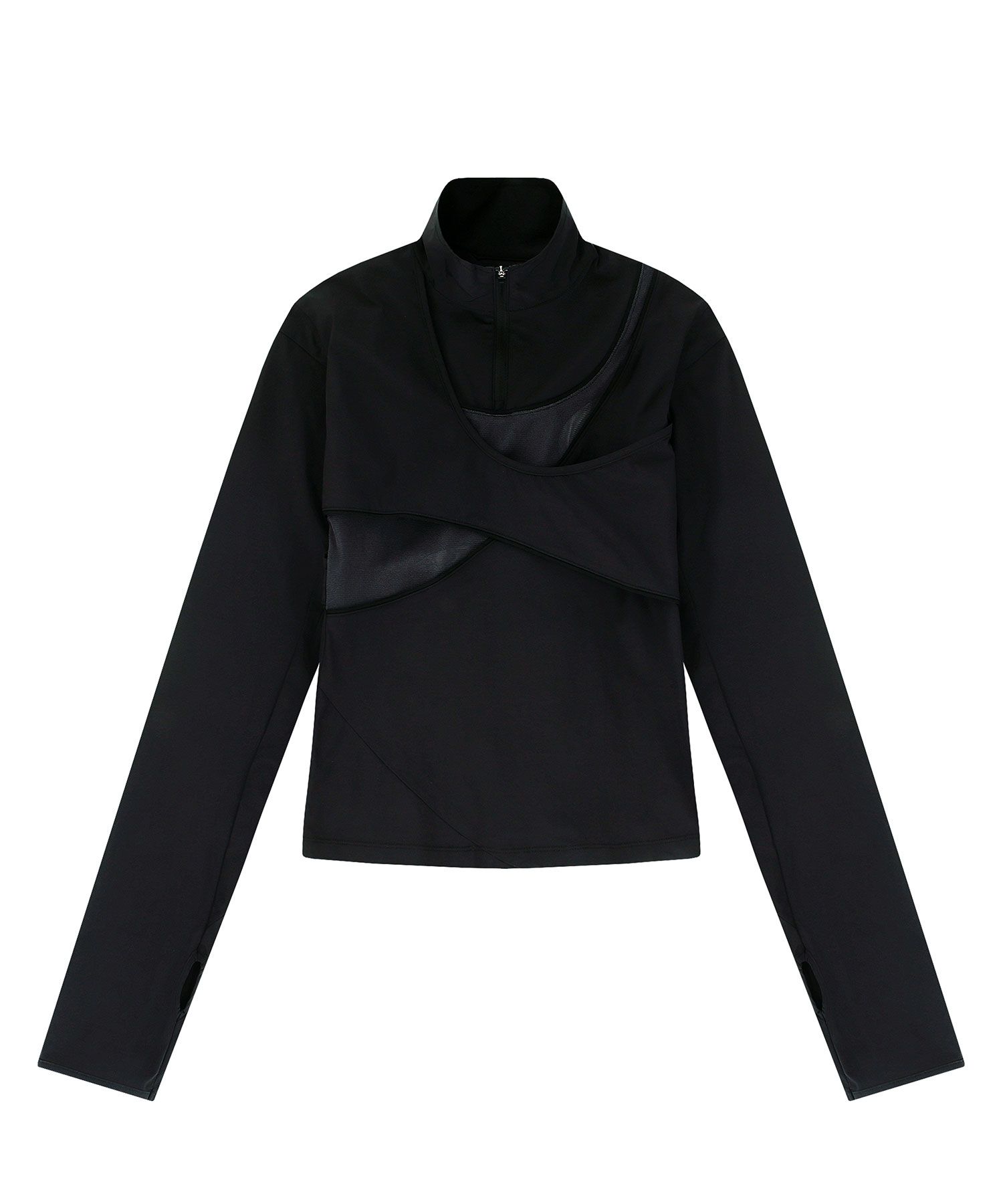 MUSINSA公式 | DIFFERENTIS.OK D.ok W01 Mesh Layered Top (BK)