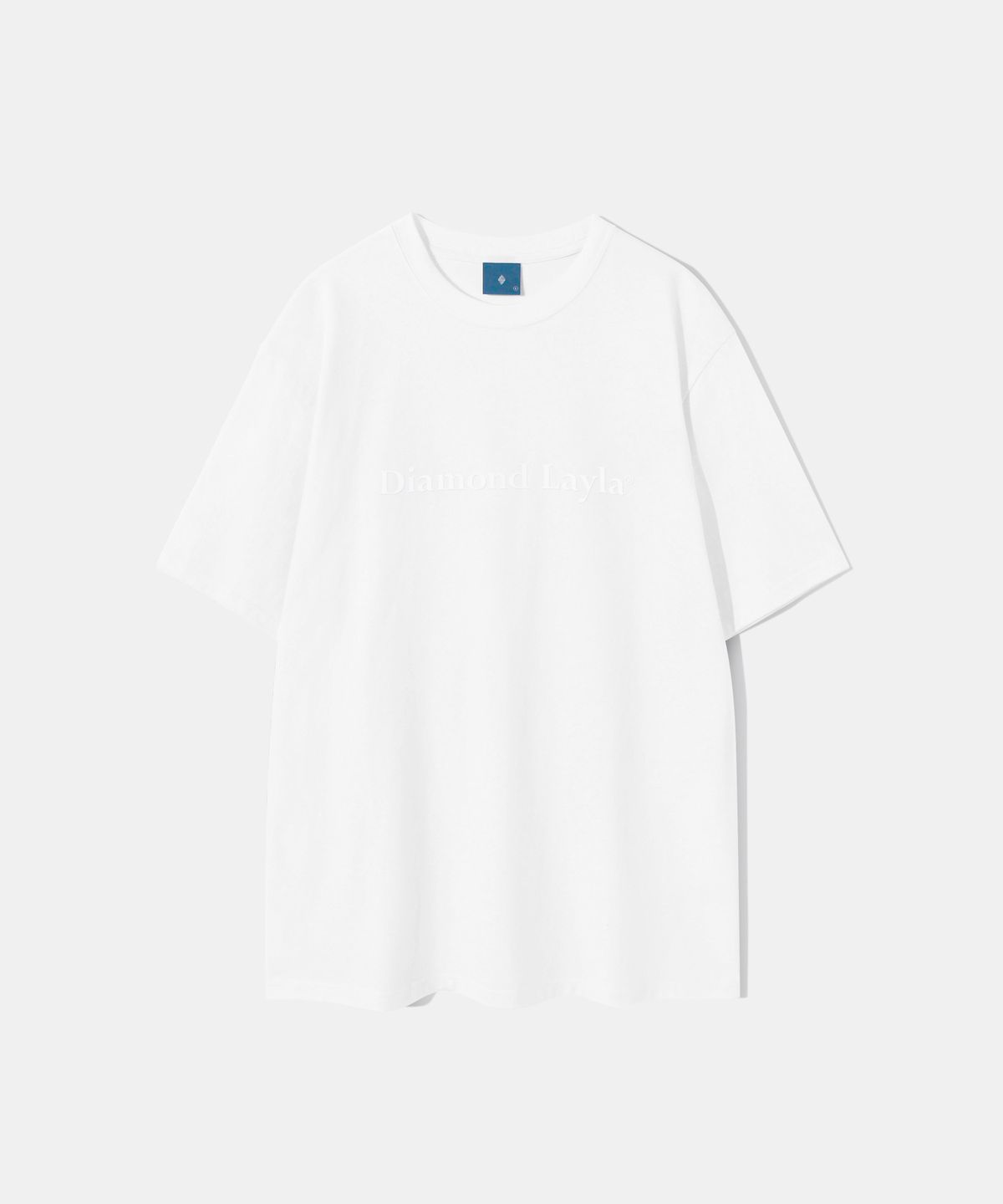 다이아몬드 레이라(DIAMOND LAYLA) Silicone Logo Short Sleeve T-shirt T77 White