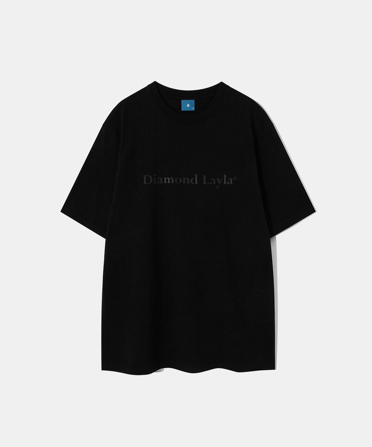 다이아몬드 레이라(DIAMOND LAYLA) Silicone Logo Short Sleeve T-shirt T77 Black
