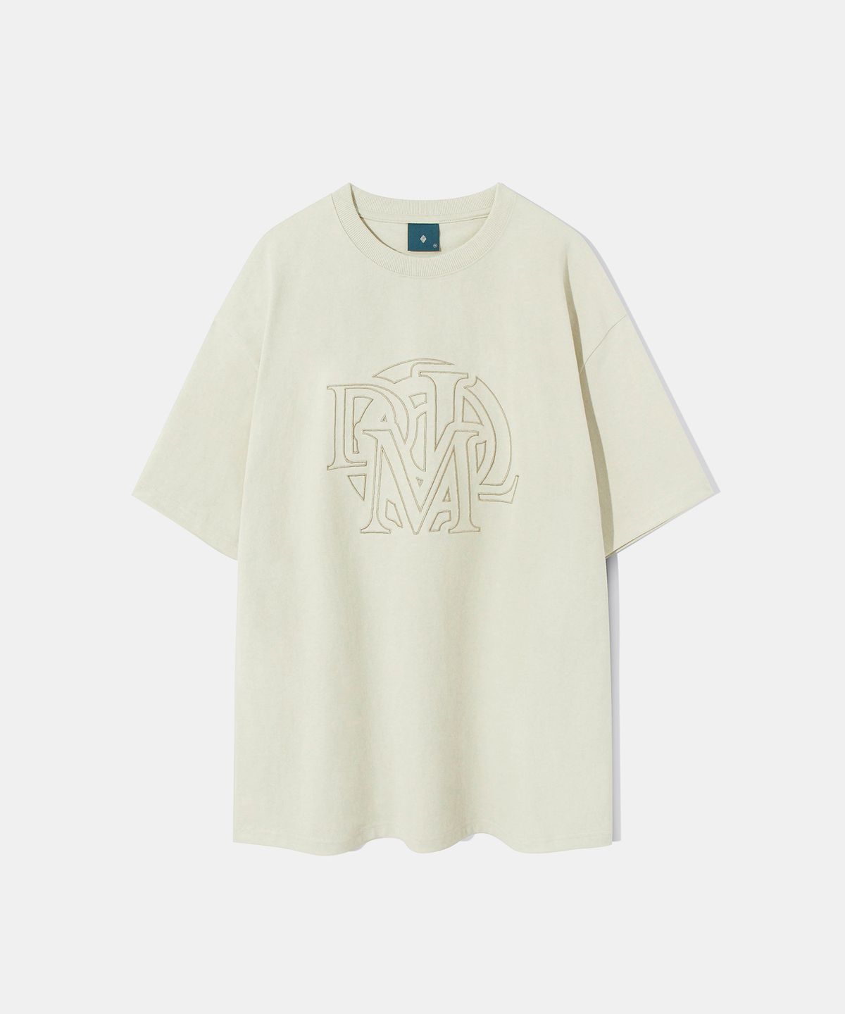 다이아몬드 레이라(DIAMOND LAYLA) DML Stitch Logo Short Sleeve T-shirt T78 Cream Beige