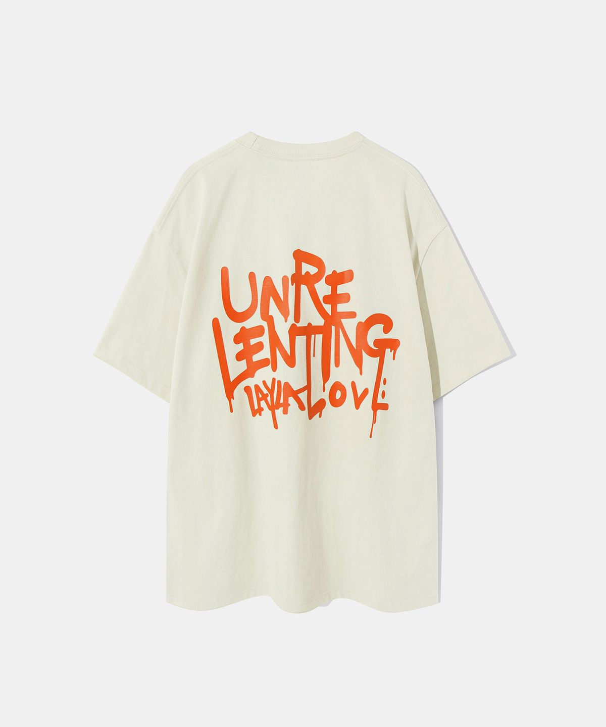 다이아몬드 레이라(DIAMOND LAYLA) Unrelenting Graffiti Short Sleeve T-shirt T79 Cream Beige
