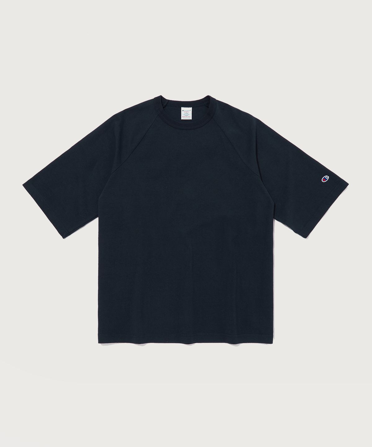 챔피온(CHAMPION) T1011 7oz 루즈핏 나그랑 반팔 티셔츠 Normal Navy (Made in USA)