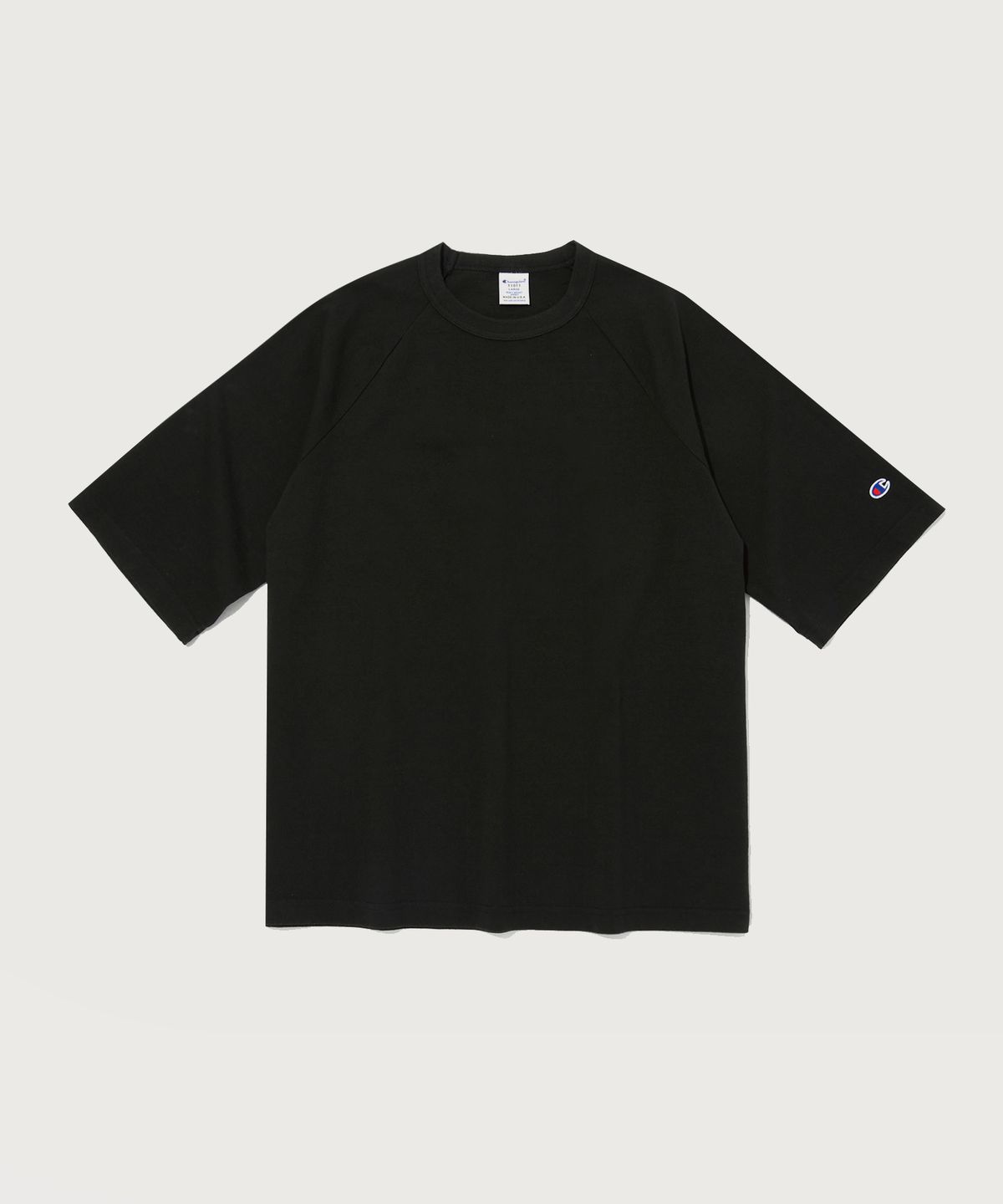 챔피온(CHAMPION) T1011 7oz 루즈핏 나그랑 반팔 티셔츠 Black (Made in USA)