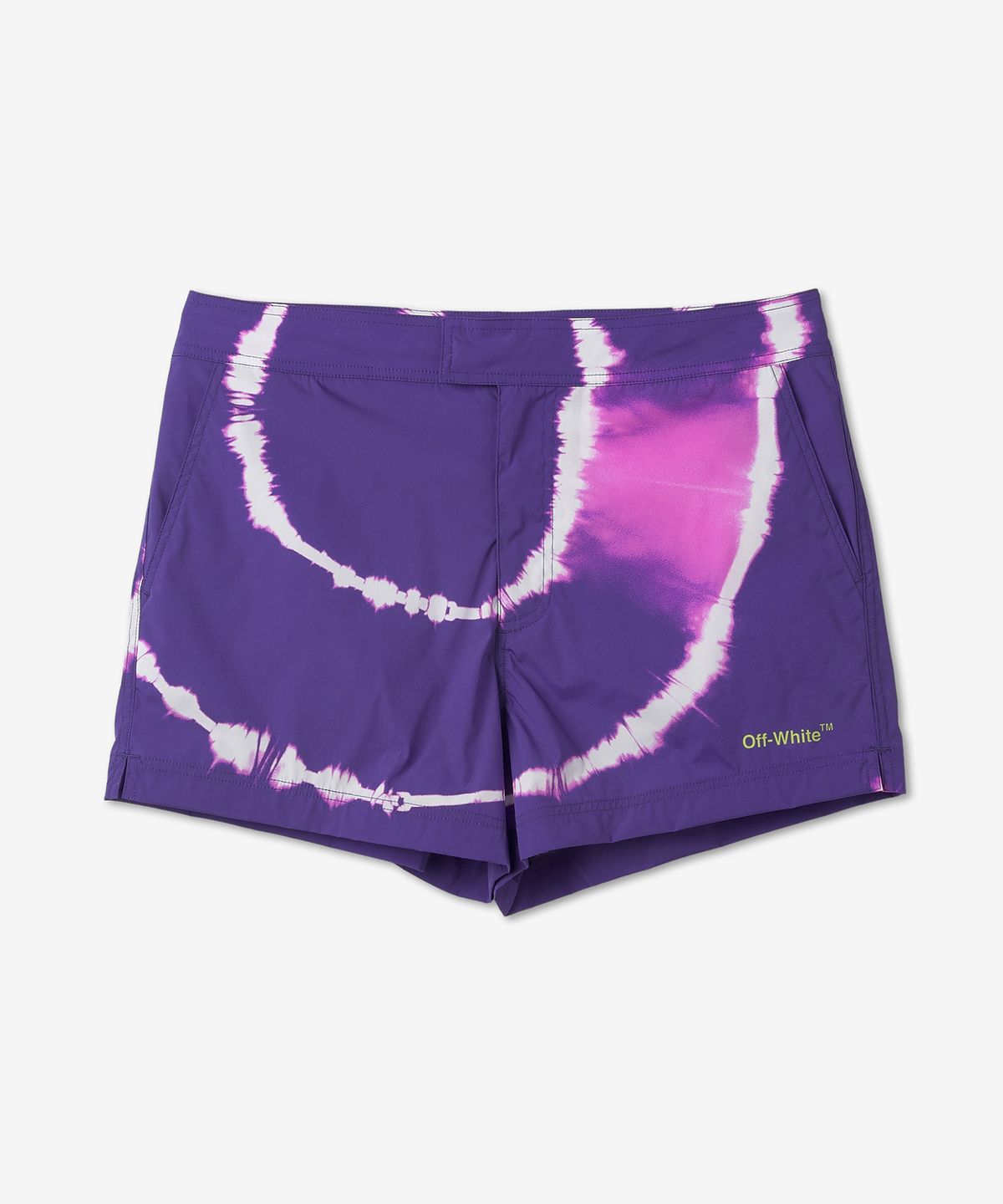 오프화이트(OFF-WHITE) 타이다이 선라이즈 수영복 - 퍼플라임 / OMFD002S23FAB0033750