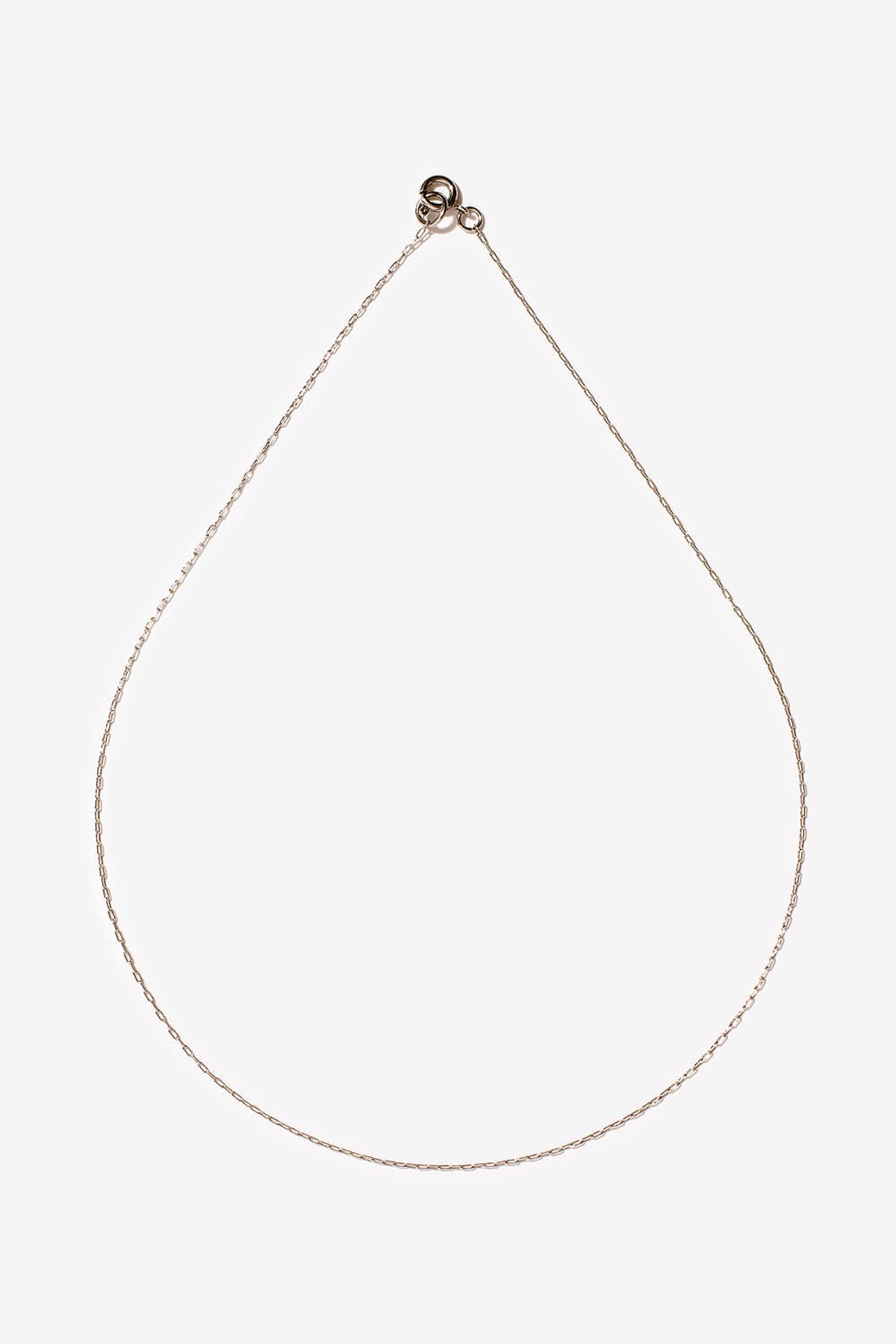 모드곤(MODGONE) 실버톤 0.8mm 체인 초커 목걸이 Silvertone 0.8mm Chain Choker Necklace