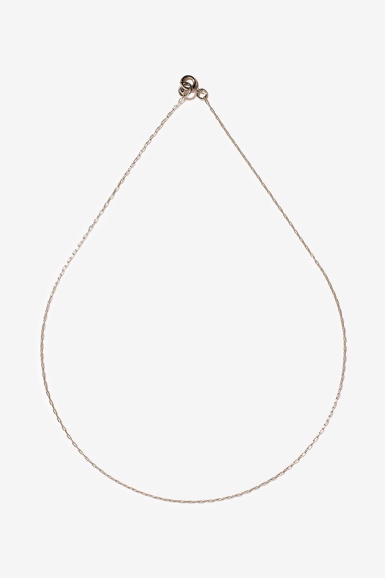 실버톤 0.8mm 체인 초커 목걸이 Silvertone 0.8mm Chain Choker Necklace