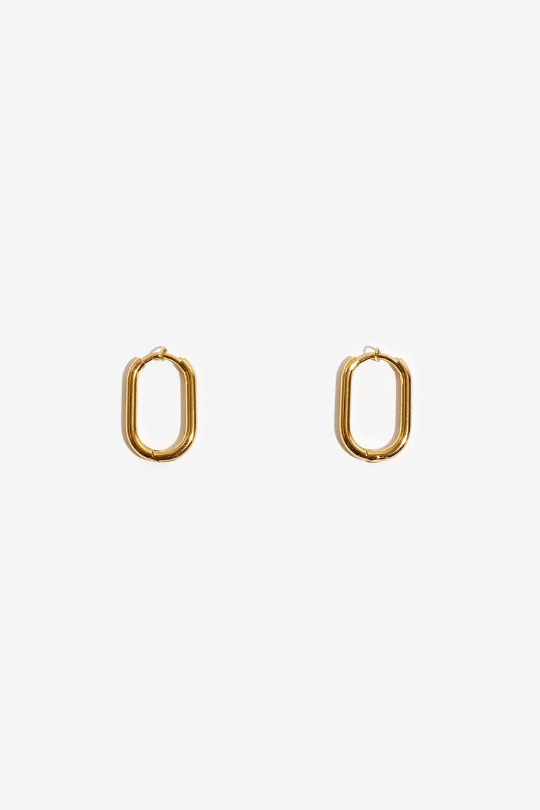 골드톤 미니 원터치 링 귀걸이 Goldtone mini ring earring