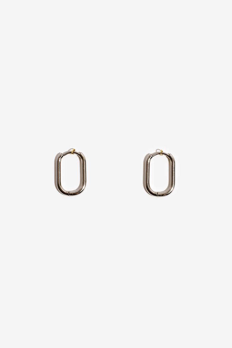 실버톤 미니 원터치 링귀걸이 Silvertone mini ring earring